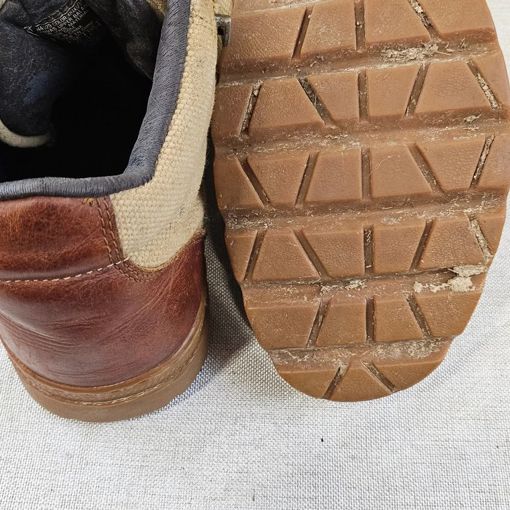 Karl Kani‎ Boots Khaki Canvas Leather Ankle 4529 F12 Menswear size 13